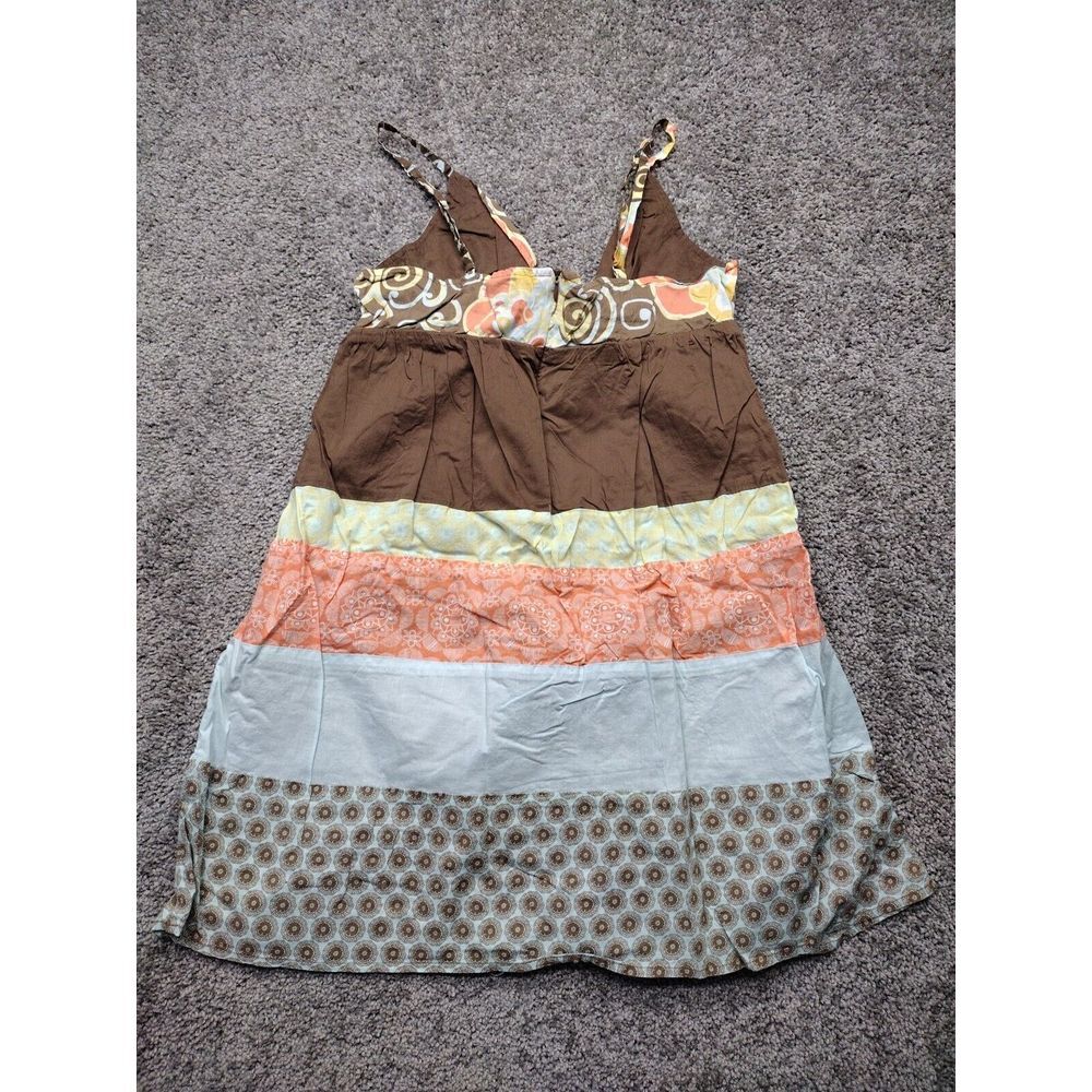 Vintage Ocean Pacific OP Strappy Sleeveless Halter Dress In Browns 11/13 Large - Picture 7 of 11